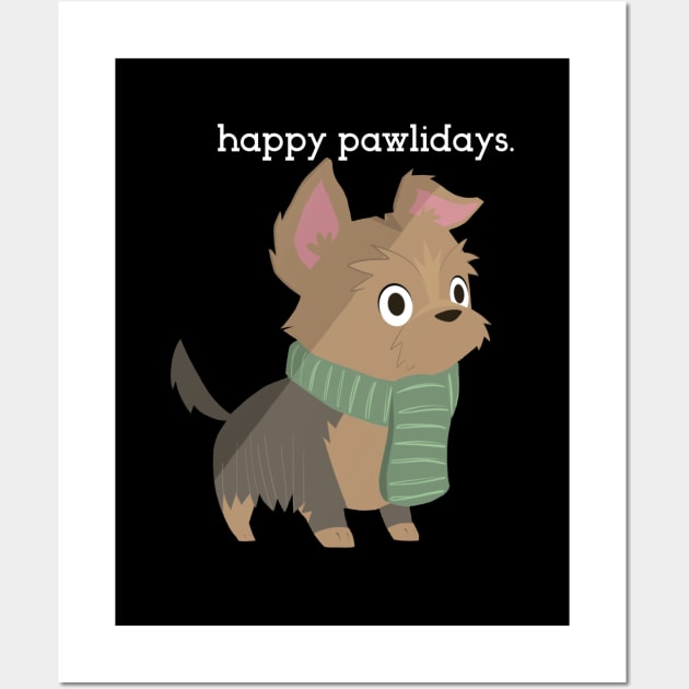 happy pawlidays. Wall Art by gubsly